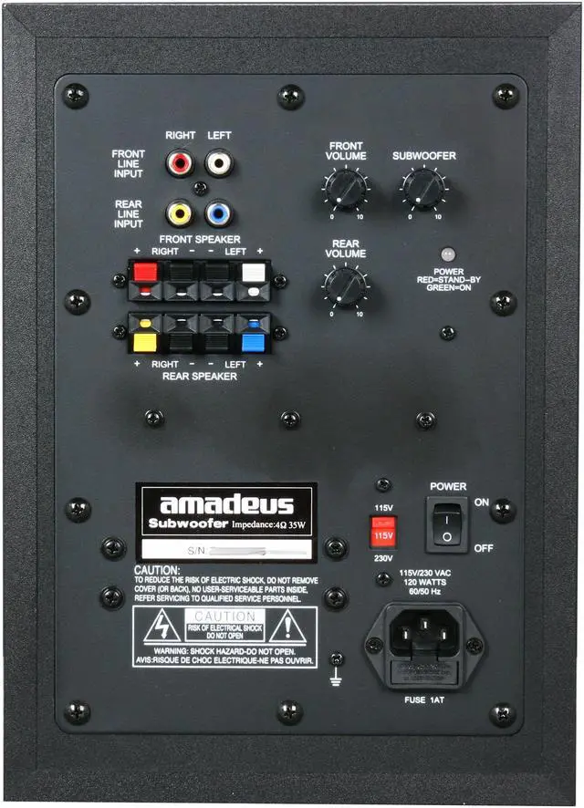Alt view image 5 of 10 - LOGISYS Computer SP8000BK 4.1 Speakers