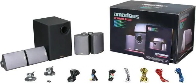 Alt view image 10 of 10 - LOGISYS Computer SP8000BK 4.1 Speakers