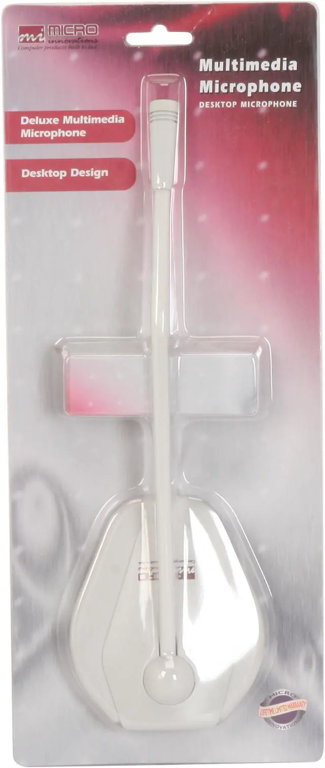 Alt view image 7 of 7 - MICRO INNOVATIONS MM710M White 3.5mm Connector VoiceMaster Desktop Microphone