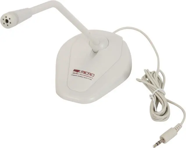 Alt view image 6 of 7 - MICRO INNOVATIONS MM710M White 3.5mm Connector VoiceMaster Desktop Microphone