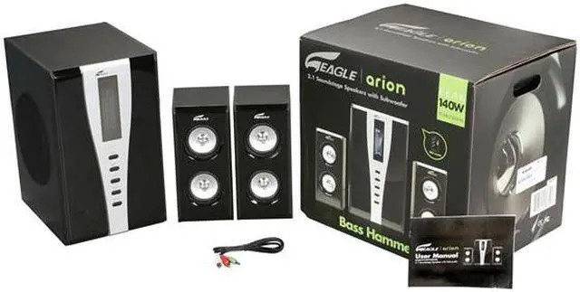 Alt view image 10 of 10 - Eagle  ET-AR508LR-BK  
140 Watts  2.1  Speakers