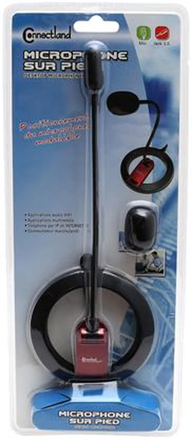 Alt view image 5 of 5 - SYBA CL-ME-606 Black Red 3.5mm Connector Goose Neck Desktop Microphone