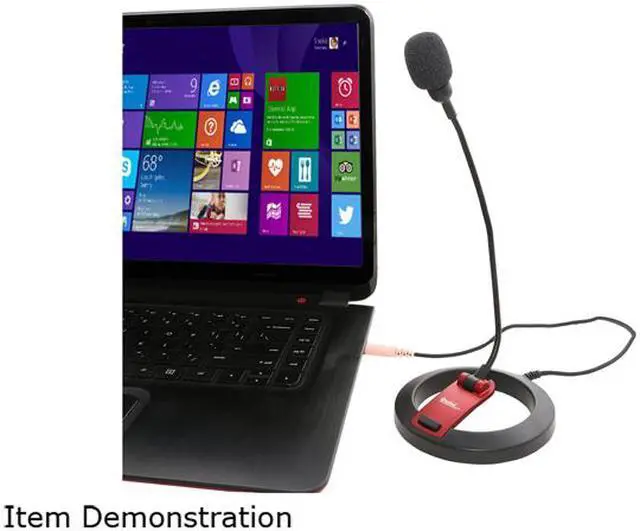 Alt view image 4 of 5 - SYBA CL-ME-606 Black Red 3.5mm Connector Goose Neck Desktop Microphone