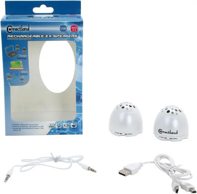 Alt view image 7 of 7 - SYBA CL-SPK20069 2.0 Ultra-compact Egg Rechargeable Speakers