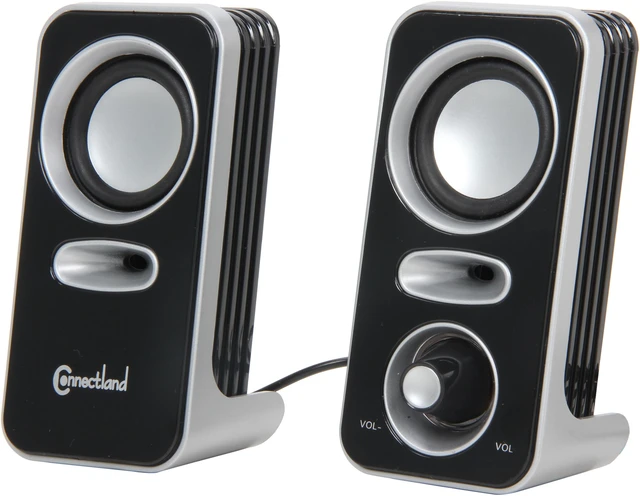 Main image of SYBA Connectland CL-SPK20116 2x3W RMS Multimedia Stereo Speakers with Easy Access Volume Control Knob, USB Powered
