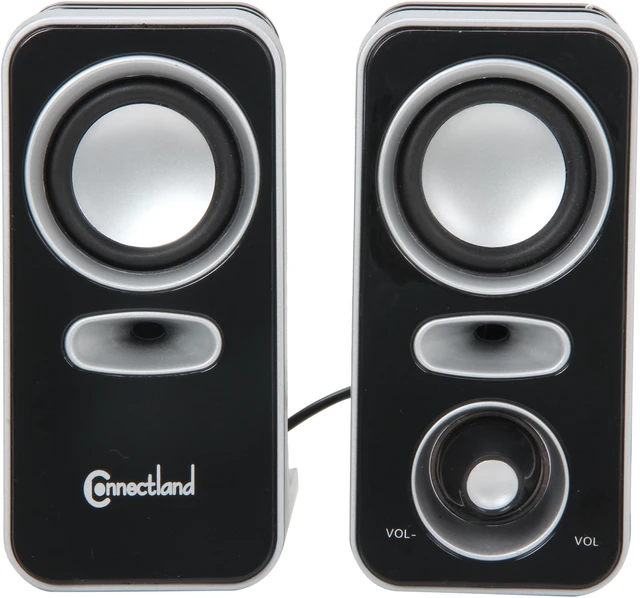 Alt view image 2 of 5 - SYBA Connectland CL-SPK20116 2x3W RMS Multimedia Stereo Speakers with Easy Access Volume Control Knob, USB Powered