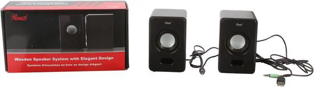 Alt view image 5 of 5 - Rosewill RISP-11002 4 Watt 2.0 Wooden Speaker System
