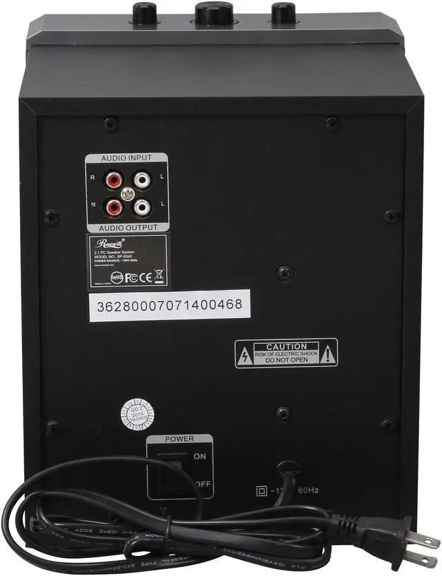 Alt view image 9 of 14 - Rosewill SP-6340 - 2.1-Channel Subwoofer Speaker System for Gaming, Music and Movies