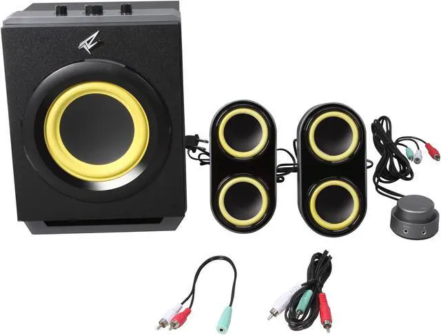 Alt view image 13 of 14 - Rosewill SP-6340 - 2.1-Channel Subwoofer Speaker System for Gaming, Music and Movies