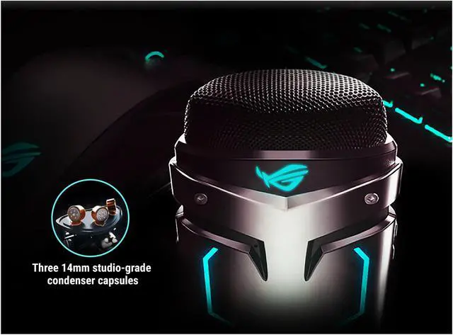 Alt view image 5 of 6 - ASUS ROG Strix Magnus USB 3.0 Portable Gaming Condenser Microphone with Cardioid / Stereo / ENC and Aura Sync