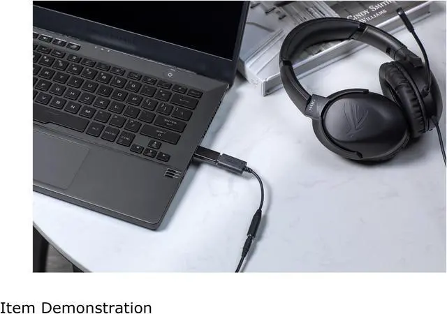 Alt view image 4 of 7 - ASUS Ai Noise-Canceling Mic Adapter, Built-in Artificial Intelligence Isolates Background Noise, Enhance Voice Clarity, Improve Quality of Conference Calls, Music, Supports USB-C & USB 2.0-3.5 mm