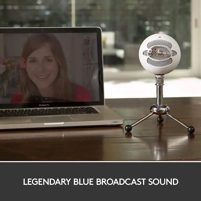 Alt view image 2 of 11 - Blue Snowball USB Microphone for PC, Mac, Gaming, Recording, Streaming, Podcasting, Condenser Mic with Cardioid and Omnidirectional Pickup Patterns, Stylish Retro Design – White