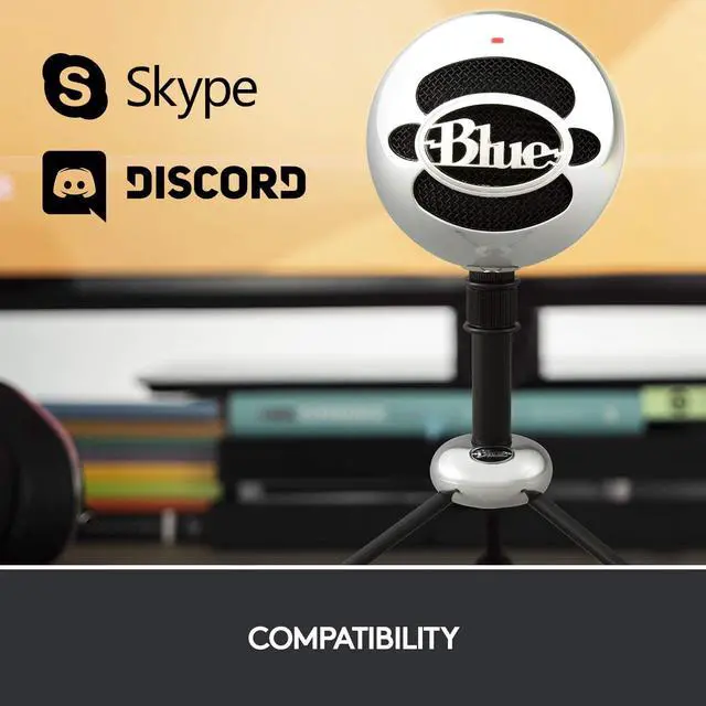 Alt view image 5 of 11 - Blue Snowball USB Microphone for PC, Mac, Gaming, Recording, Streaming, Podcasting, Condenser Mic with Cardioid and Omnidirectional Pickup Patterns, Stylish Retro Design – Brushed Aluminum