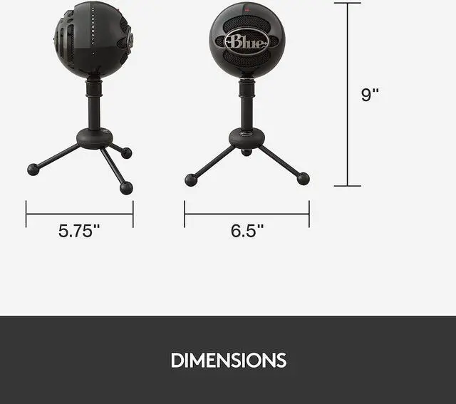 Alt view image 12 of 12 - Blue Snowball USB Microphone for PC, Mac, Gaming, Recording, Streaming, Podcasting, Condenser Mic with Cardioid and Omnidirectional Pickup Patterns, Stylish Retro Design – Gloss Black