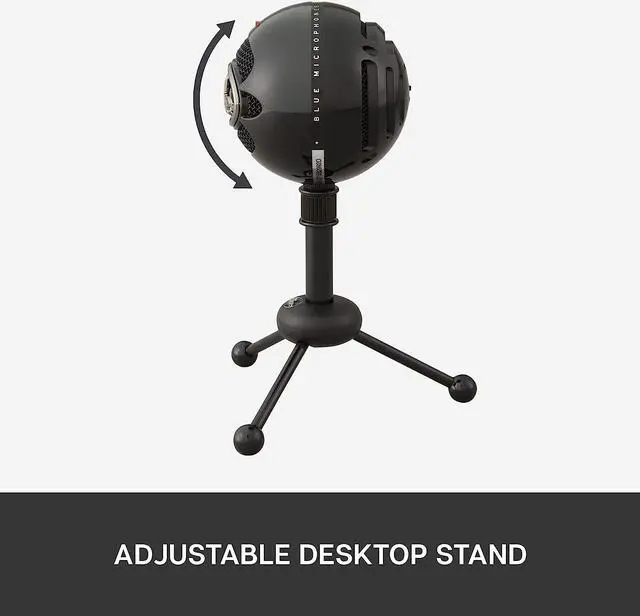 Alt view image 10 of 12 - Blue Snowball USB Microphone for PC, Mac, Gaming, Recording, Streaming, Podcasting, Condenser Mic with Cardioid and Omnidirectional Pickup Patterns, Stylish Retro Design – Gloss Black
