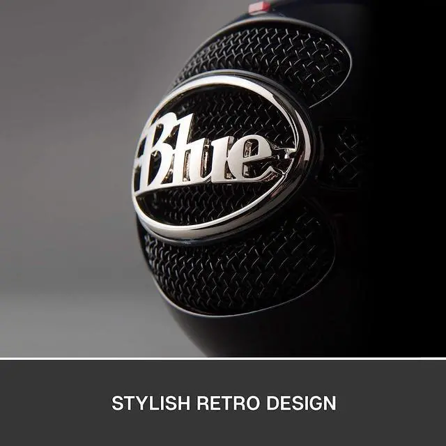 Alt view image 9 of 12 - Blue Snowball USB Microphone for PC, Mac, Gaming, Recording, Streaming, Podcasting, Condenser Mic with Cardioid and Omnidirectional Pickup Patterns, Stylish Retro Design – Gloss Black