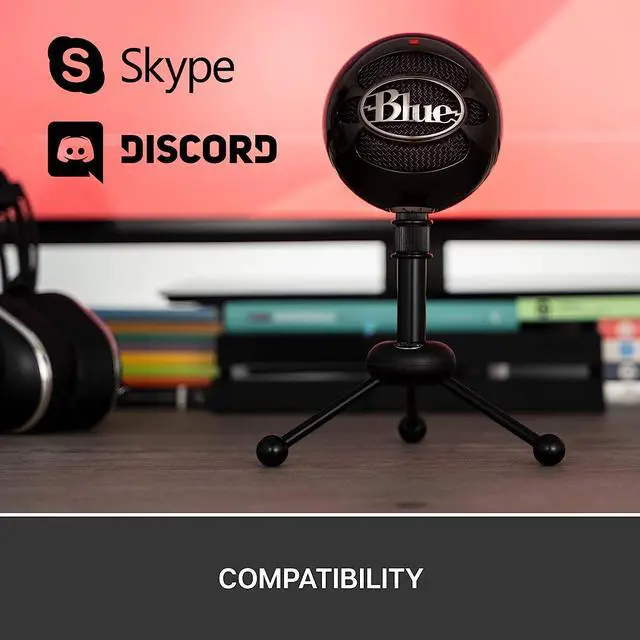 Alt view image 8 of 12 - Blue Snowball USB Microphone for PC, Mac, Gaming, Recording, Streaming, Podcasting, Condenser Mic with Cardioid and Omnidirectional Pickup Patterns, Stylish Retro Design – Gloss Black