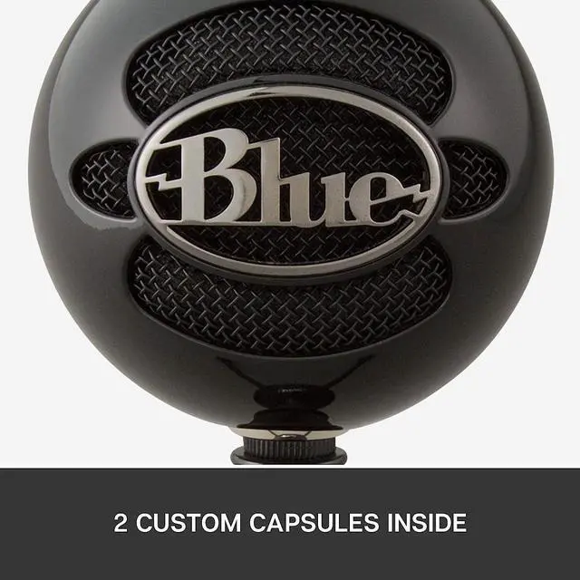 Alt view image 4 of 12 - Blue Snowball USB Microphone for PC, Mac, Gaming, Recording, Streaming, Podcasting, Condenser Mic with Cardioid and Omnidirectional Pickup Patterns, Stylish Retro Design – Gloss Black
