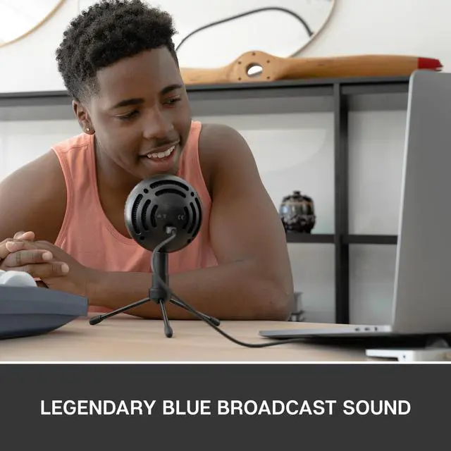 Alt view image 2 of 10 - Blue Snowball iCE USB Microphone for PC, Mac, Gaming, Recording, Streaming, Podcasting, with Cardioid Condenser Mic Capsule, Adjustable Desktop Stand and USB cable, Plug 'n Play – Black