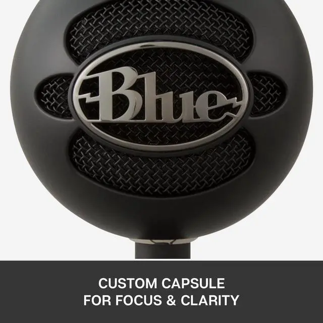 Alt view image 5 of 10 - Blue Snowball iCE USB Microphone for PC, Mac, Gaming, Recording, Streaming, Podcasting, with Cardioid Condenser Mic Capsule, Adjustable Desktop Stand and USB cable, Plug 'n Play – Black