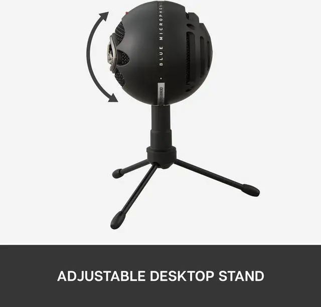 Alt view image 7 of 10 - Blue Snowball iCE USB Microphone for PC, Mac, Gaming, Recording, Streaming, Podcasting, with Cardioid Condenser Mic Capsule, Adjustable Desktop Stand and USB cable, Plug 'n Play – Black