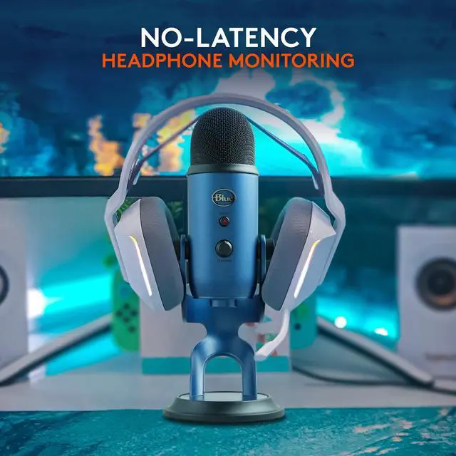 Alt view image 6 of 10 - Blue Yeti USB Microphone for PC, Mac, Gaming, Recording, Streaming, Podcasting, Studio and Computer Condenser Mic with Blue VO!CE effects, 4 Pickup Patterns, Plug and Play – Midnight Blue