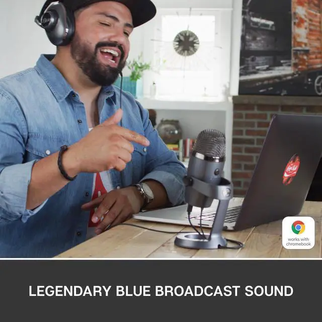 Alt view image 3 of 10 - Blue Yeti Nano Premium USB Microphone for PC, Mac, Gaming, Recording, Streaming, Podcasting, Condenser Mic with Blue VO!CE Effects, Cardioid and Omni, No-Latency Monitoring - Shadow Grey
