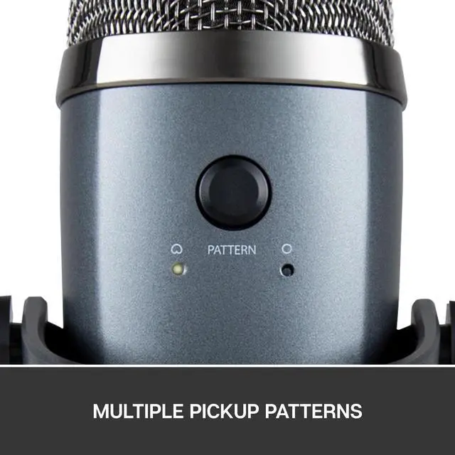 Alt view image 7 of 10 - Blue Yeti Nano Premium USB Microphone for PC, Mac, Gaming, Recording, Streaming, Podcasting, Condenser Mic with Blue VO!CE Effects, Cardioid and Omni, No-Latency Monitoring - Shadow Grey