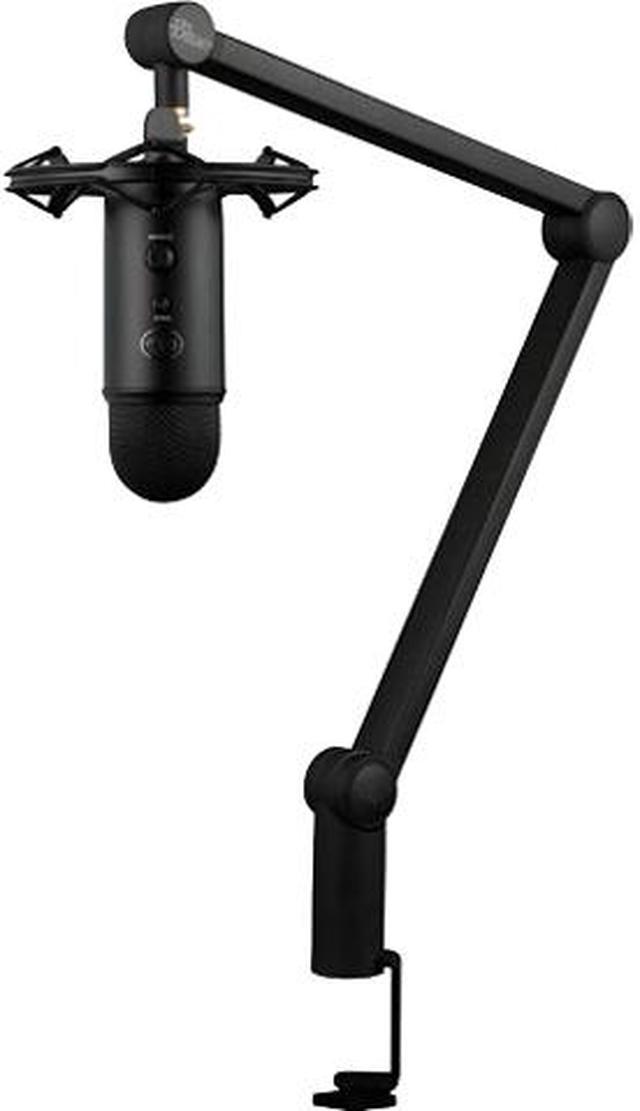 Blue Microphones Compass Premium Tube-Style Microphone Broadcast Boom Arm  with Internal Springs, Black & Blue Yeti USB Microphone for PC, Podcast