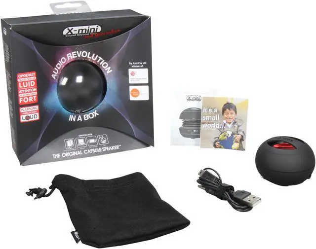Alt view image 8 of 8 - XMI Black 3.5mm Capsule Speaker X-Mini II