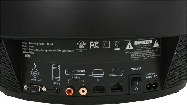 Alt view image 6 of 11 - RAZER Mako 2.1 Bi-amplified Multimedia Speaker System