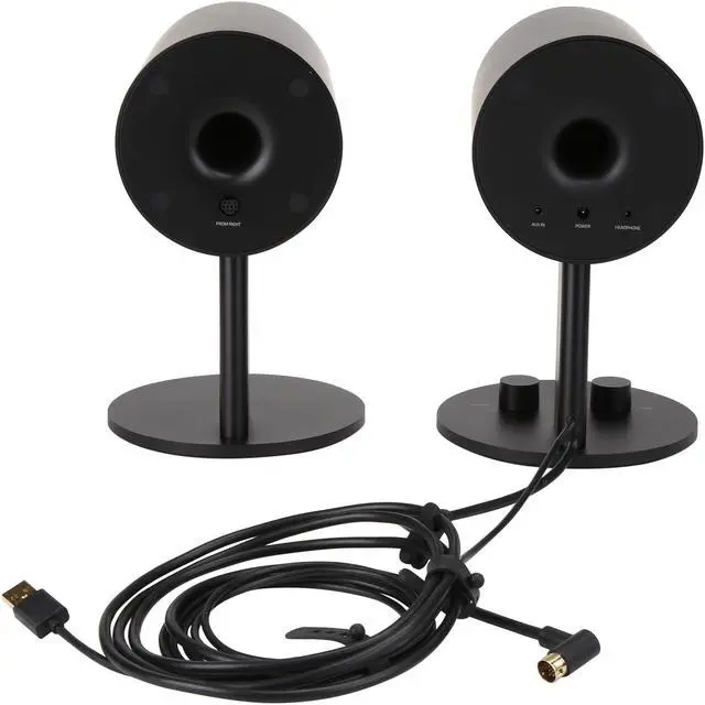 Alt view image 12 of 14 - Razer Nommo Chroma: Custom Woven 3" Glass Fiber Drivers - Rear-Facing Bass Ports - Bass Knob w/Automatic Gain Control Chroma Enabled - Full Range 2.0 PC Gaming Speakers, Black