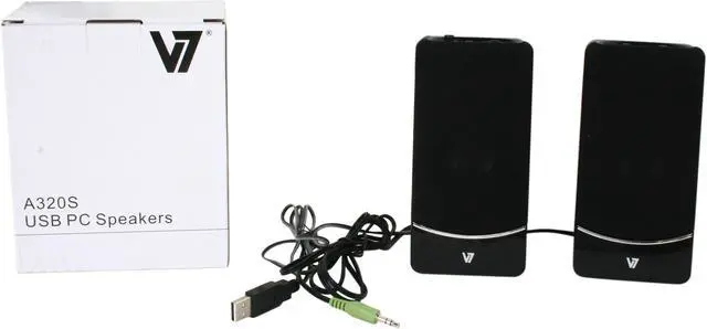 Alt view image 5 of 5 - V7 A320S 2.0 1.6 Watts Standard USB PC Speakers