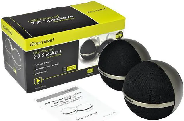 Main image of Gear Head SP1800GLD 2.0 Speaker System - 2 W RMS - Gold