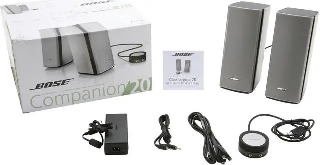 Alt view image 5 of 5 - BOSE®  2.0 Companion® 20 Multimedia Speaker System (Silver)