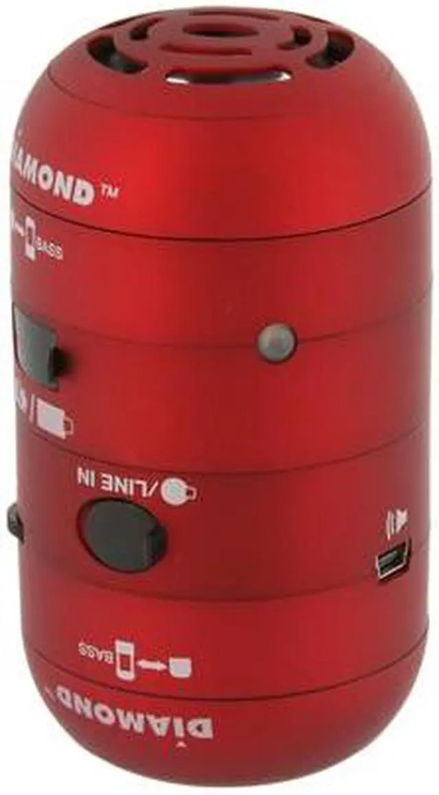 Main image of DIAMOND MSP100R 4 Watts 2.0 Mini Rockers Mobile Speakers - RED