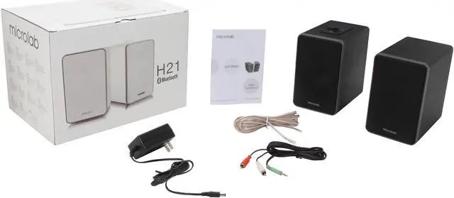 Alt view image 5 of 5 - Microlab SP-H21BK 36 Watt 2.0 Bluetooth Wireless Speaker (Black)