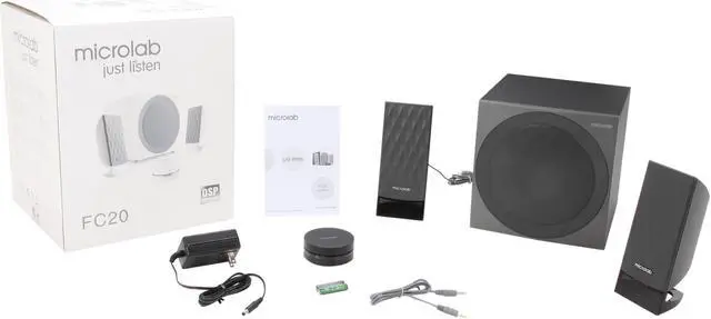 Alt view image 5 of 5 - Microlab SP-FC20BK 85W 2.1 Powerful Subwoofer DSP Stereo Speakers