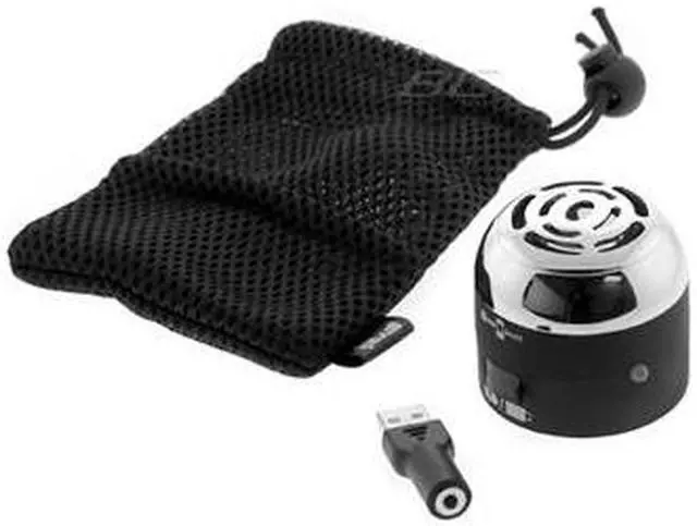 Alt view image 7 of 8 - Go Rock Black Mini Portable Speaker w/ Retractable Cables (TRMS02MC-BK)