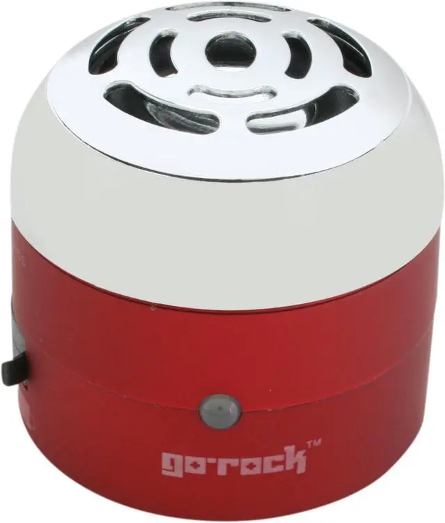 Alt view image 6 of 9 - Go Rock Red Mini Portable Speaker w/ Retractable Cables TRMS02MC-RD