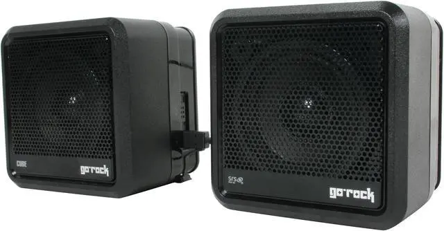 Alt view image 2 of 17 - Go Rock TRMS03SR Black Bluetooth Portable 3D Surround Speakers