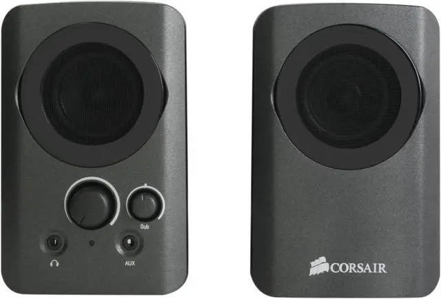 Alt view image 7 of 10 - Corsair SP2200 46 w 2.1 Gaming Audio Series PC Speaker System