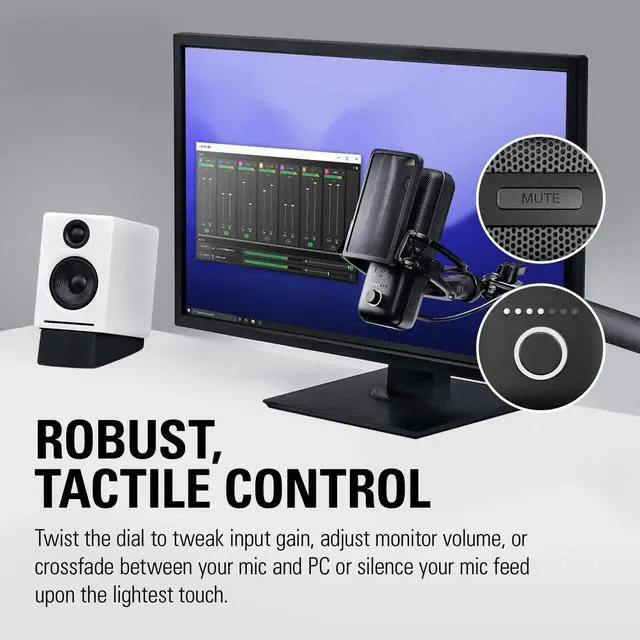 Alt view image 4 of 8 - Elgato Wave:3 - Premium Studio Quality USB Condenser Microphone for Streaming, Podcast, Gaming and Home Office, Free Mixer Software, Sound Effect Plugins, Anti-Distortion, Plug ’n Play, for Mac, PC