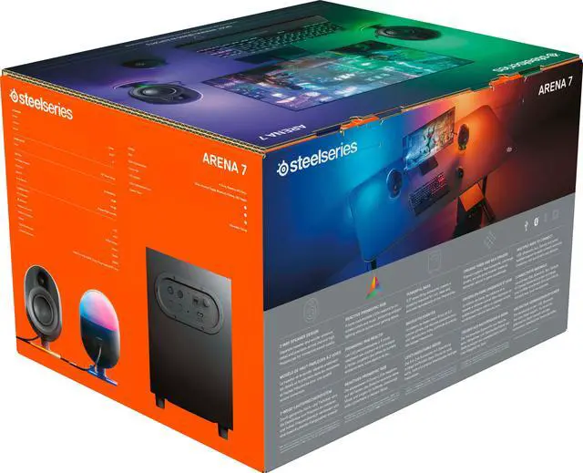 Alt view image 5 of 7 - SteelSeries - Arena 7 2.1 Bluetooth Gaming Speakers with RGB Lighting (3 Piece)