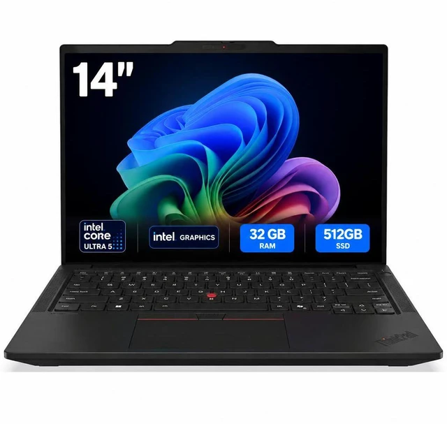 Main image of Lenovo ThinkPad T14 Gen 7 21WN00CJUS 14" Copilot+ PC Notebook - Intel Core Ultra 5 335 - 32 GB - 512 GB SSD - Intel Graphics - Windows 11 Pro - Webcam - Wi-Fi 7