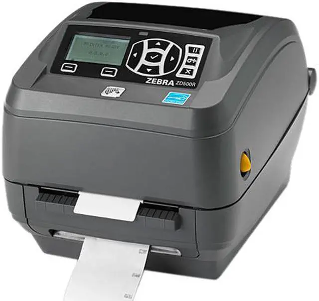 Main image of Zebra ZD500R 4" Desktop Thermal Transfer Label Printer, 203 dpi, USB, Serial, Centronics Parallel, Ethernet 802.11abgn & Bluetooth, RFID-UHF US/CA - ZD50042-T013R1FZ