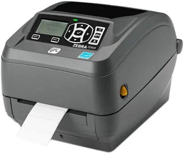 Main image of Zebra ZD500R 4" Desktop Thermal Transfer Label Printer, 300 dpi, USB, Serial, Centronics Parallel, Ethernet/802.11abgn & Bluetooth, RFID-UHF US/Canada, Dispenser (Peel) - ZD50043-T113R1FZ