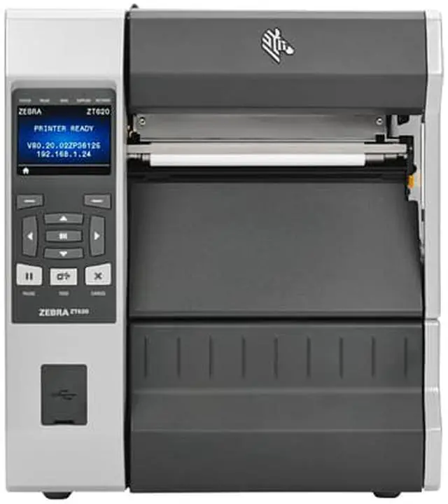 Alt view image 2 of 3 - Zebra ZT620 6" Thermal Transfer Label Printer with Color Screen, 300dpi, Serial, USB, Gigabit Ethernet, Bluetooth 4.0, USB Host, Tear, ZPL – ZT62063-T010100Z