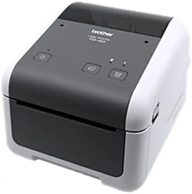 Alt view image 2 of 4 - Brother TD-4420DN 4.3” Desktop Network Direct Thermal Label, Tag, Wristband, and Receipt Printer, 203 dpi, 64MB Flash/256MB SDRAM, USB, Serial, Ethernet LAN, Tear Up, Peeler, Cutter, ZPL II