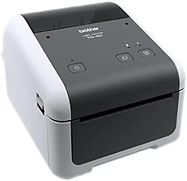 Alt view image 3 of 4 - Brother TD-4420DN 4.3” Desktop Network Direct Thermal Label, Tag, Wristband, and Receipt Printer, 203 dpi, 64MB Flash/256MB SDRAM, USB, Serial, Ethernet LAN, Tear Up, Peeler, Cutter, ZPL II